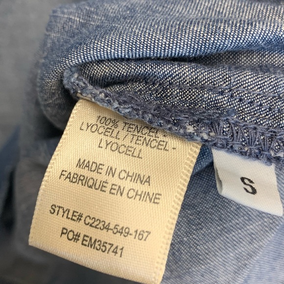 Anthro Cloth & Stone Chambray One-Shoulder Top - Picture 7 of 7